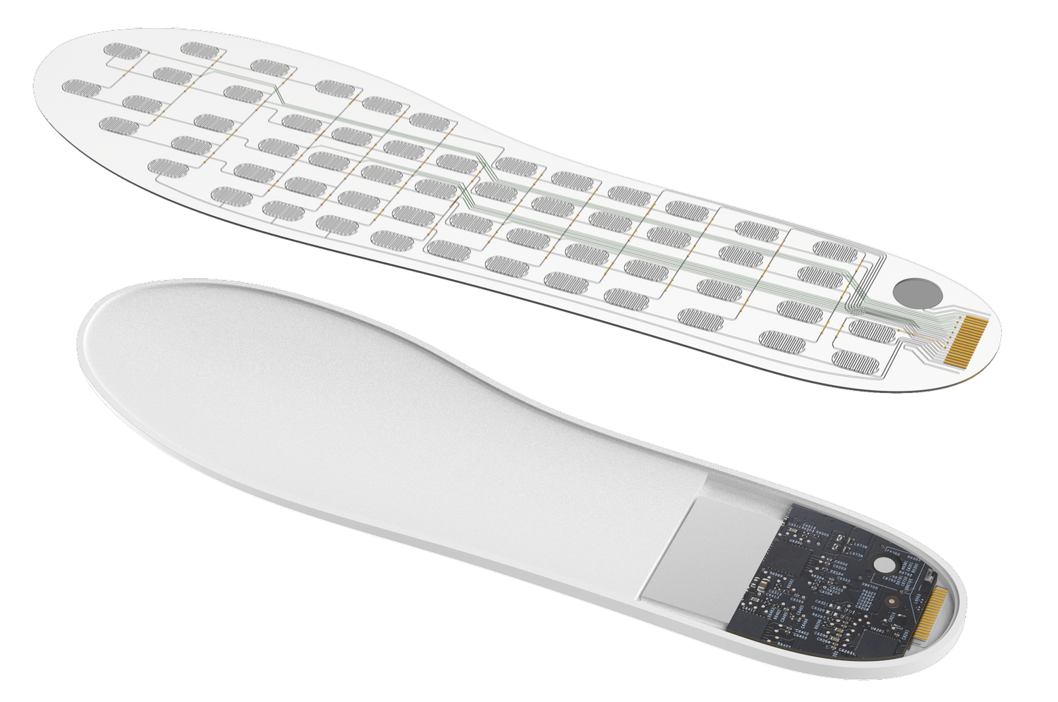 Exploded runpad smart pressure-sensing insole